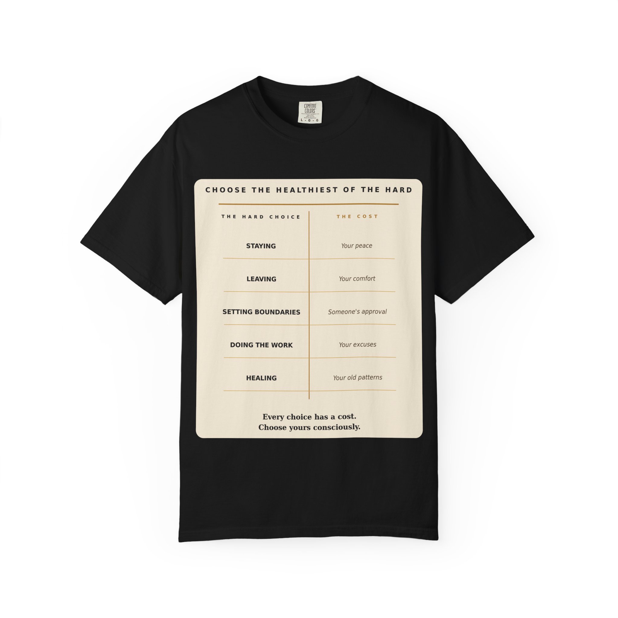 Choose the Healthiest Hard - Two Columns Tee - Image 14