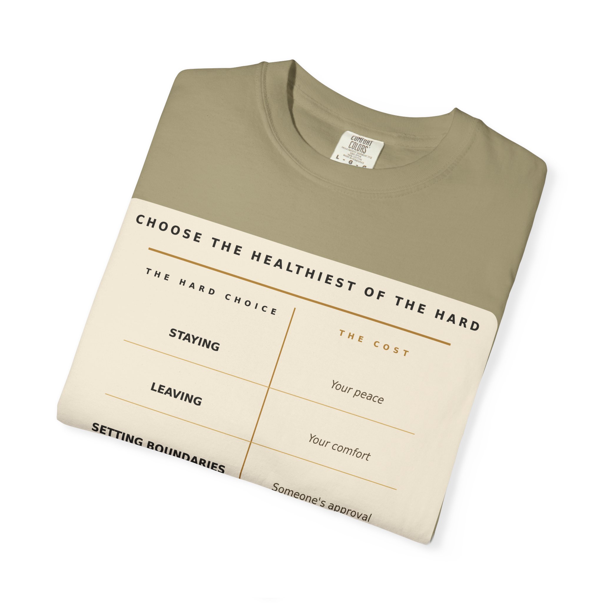 Choose the Healthiest Hard - Two Columns Tee - Image 4