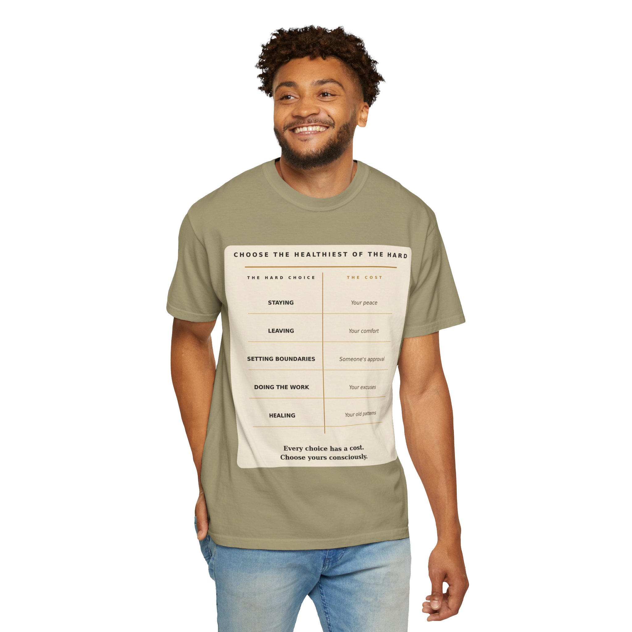 Choose the Healthiest Hard - Two Columns Tee