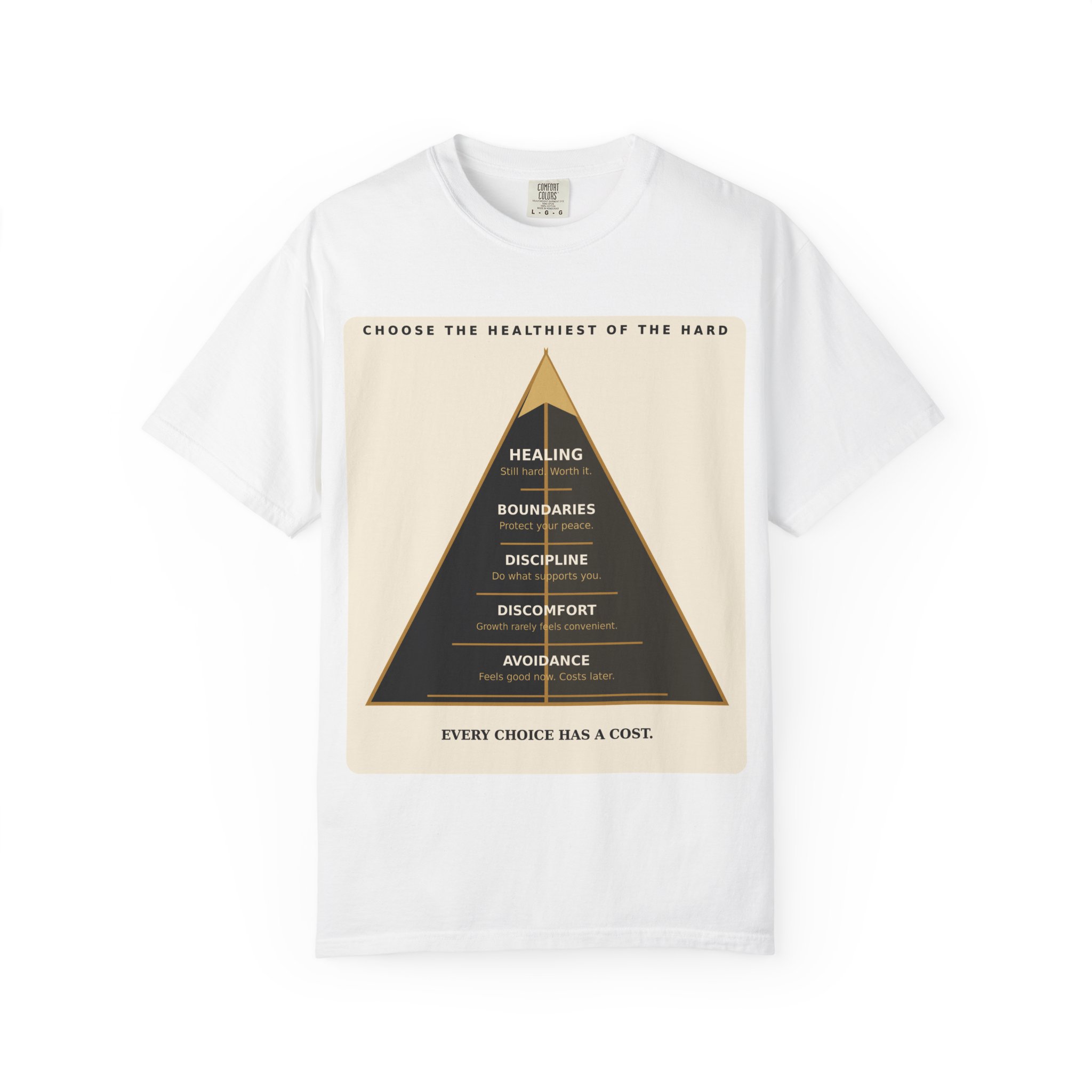 Choose the Healthiest Hard - 3D Pyramid Tee - Image 6