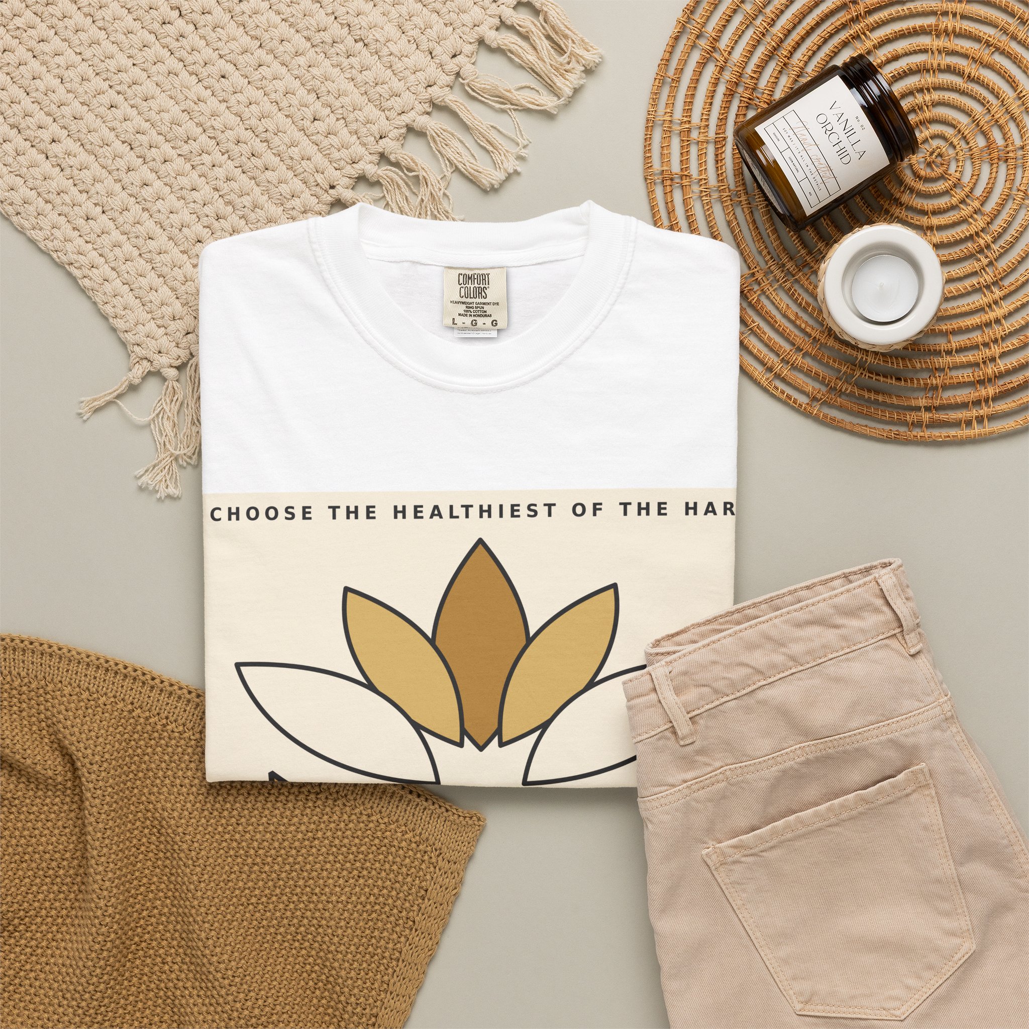 Choose the Healthiest Hard - Lotus Tee - Image 9