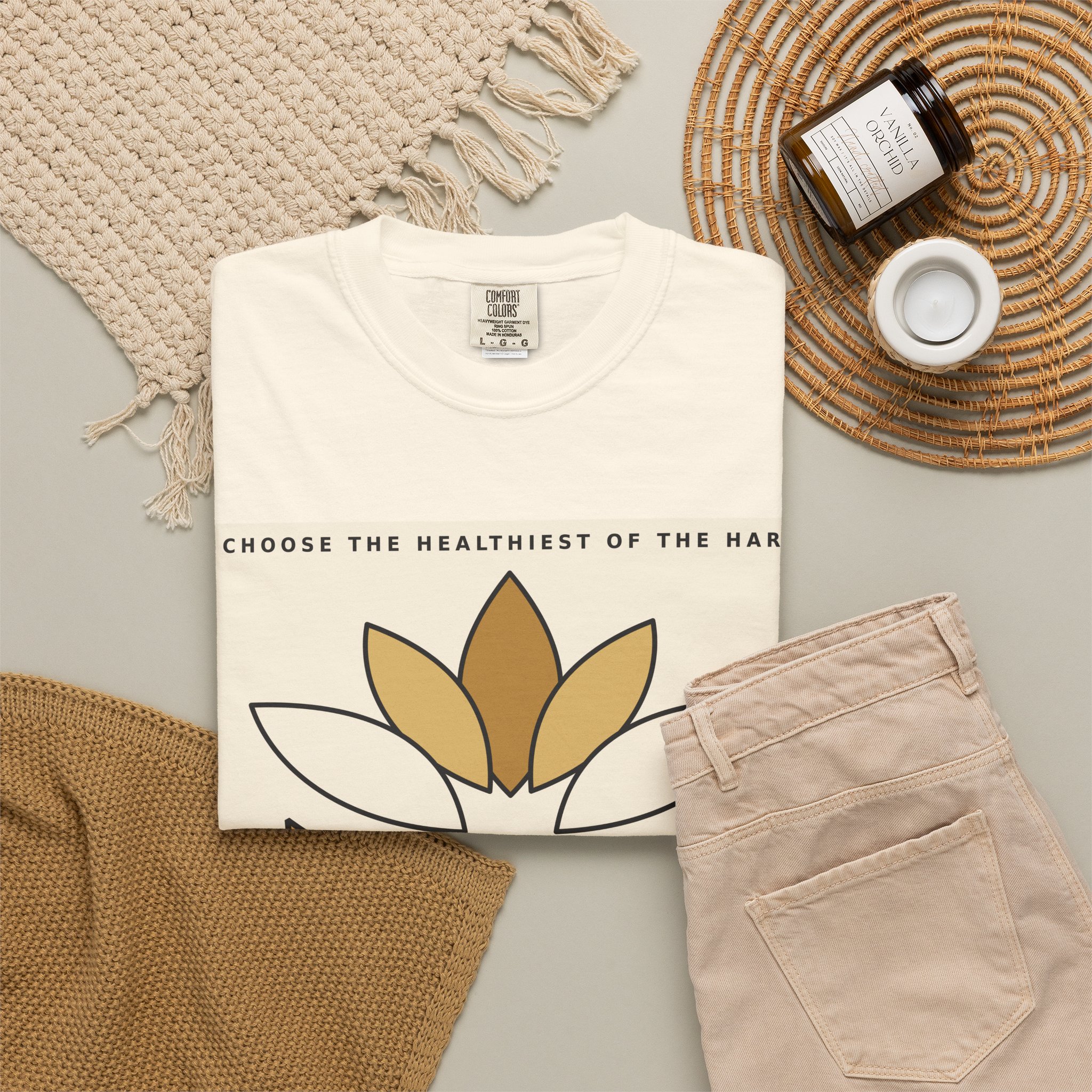 Choose the Healthiest Hard - Lotus Tee - Image 13