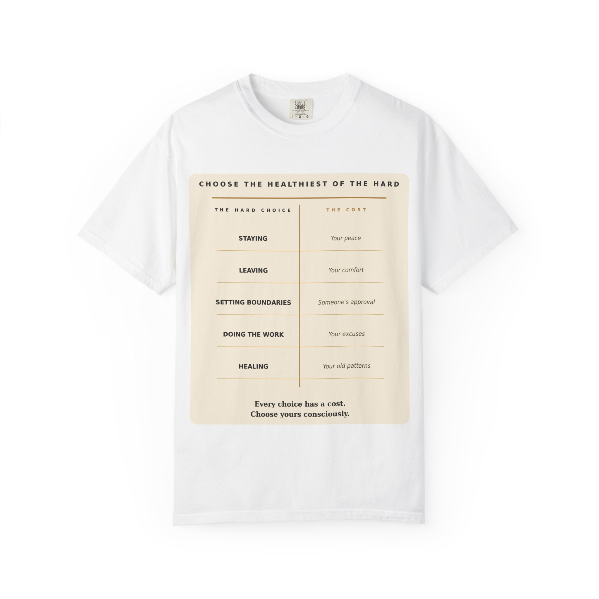 Choose the Healthiest Hard - Two Columns Tee - Image 6