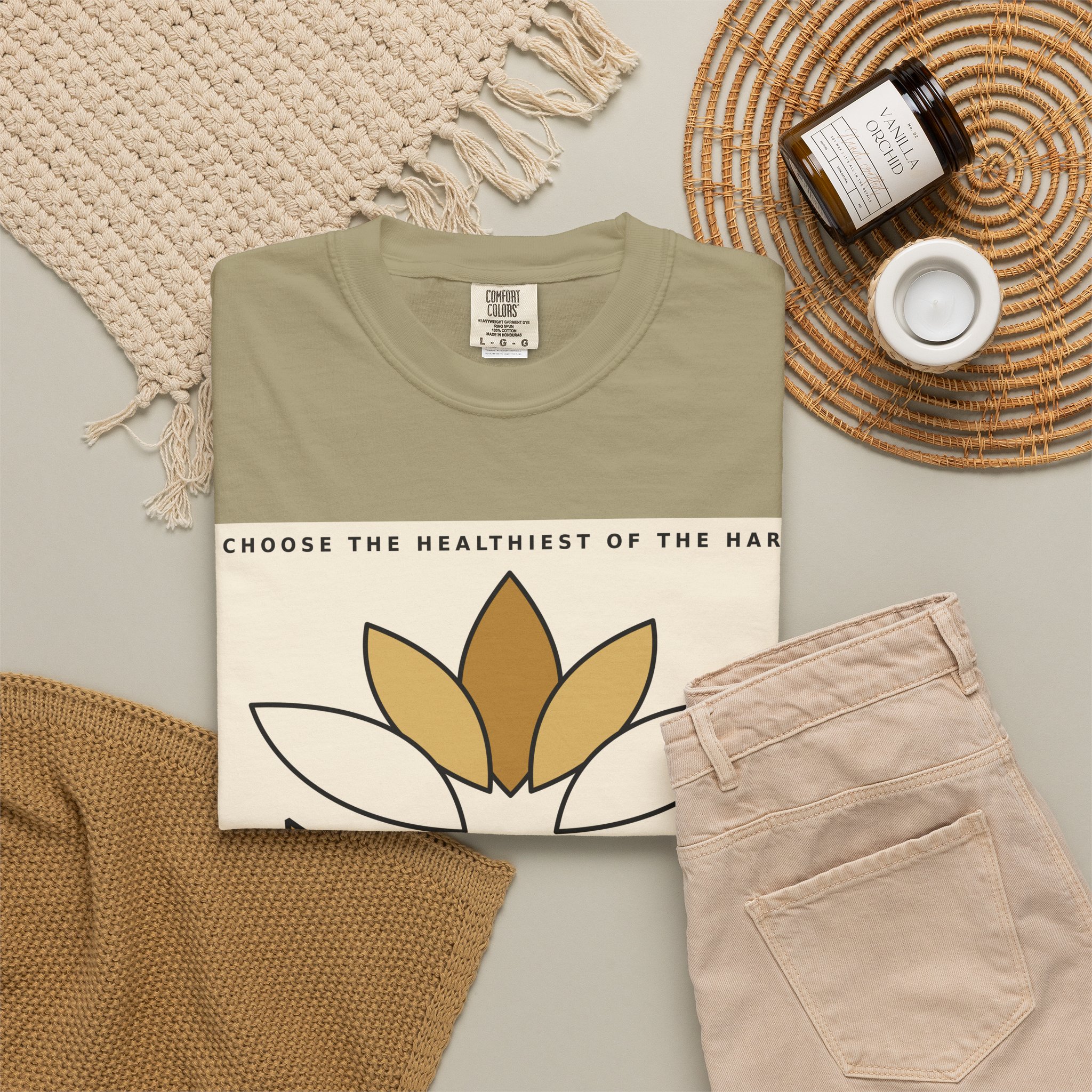 Choose the Healthiest Hard - Lotus Tee - Image 17