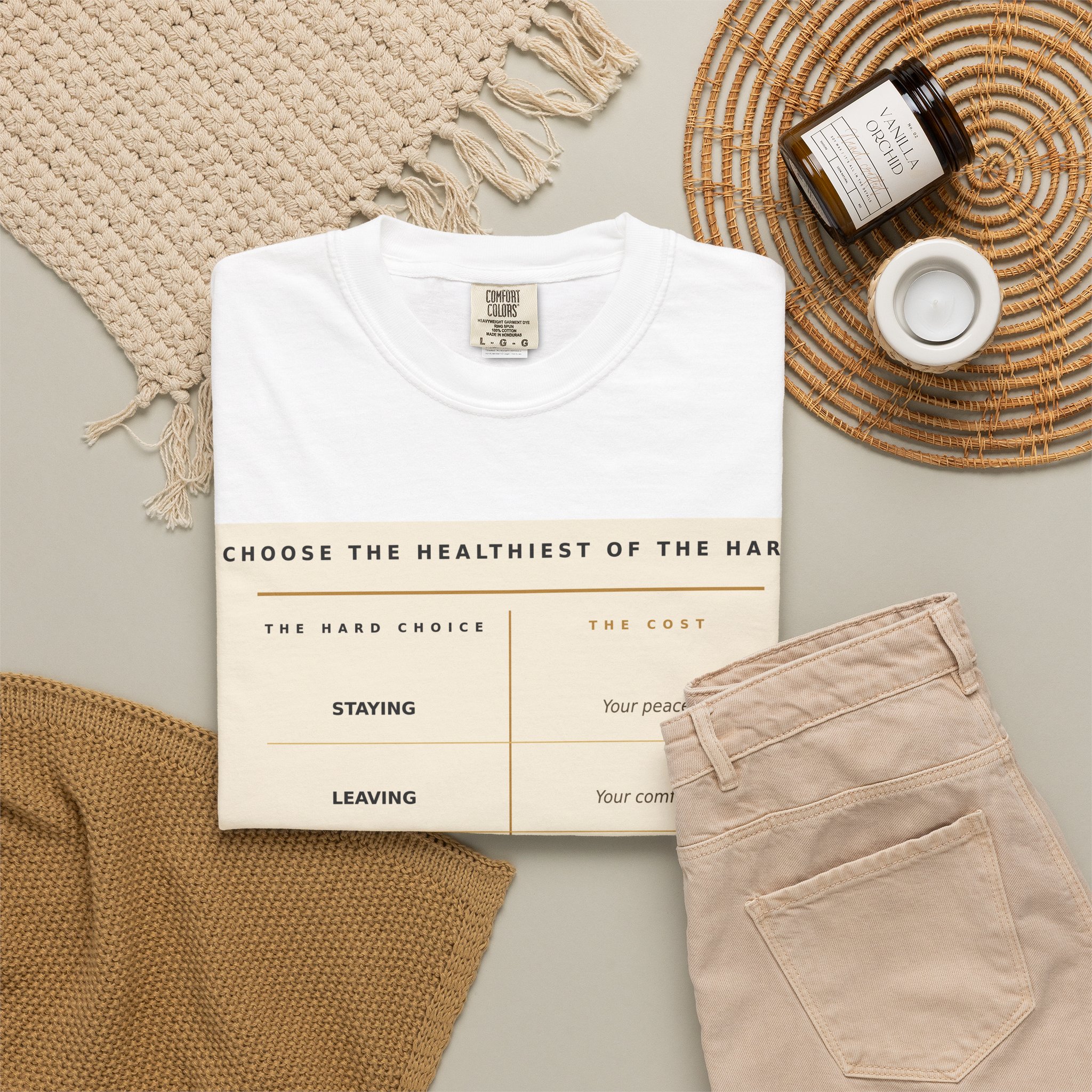 Choose the Healthiest Hard - Two Columns Tee - Image 9