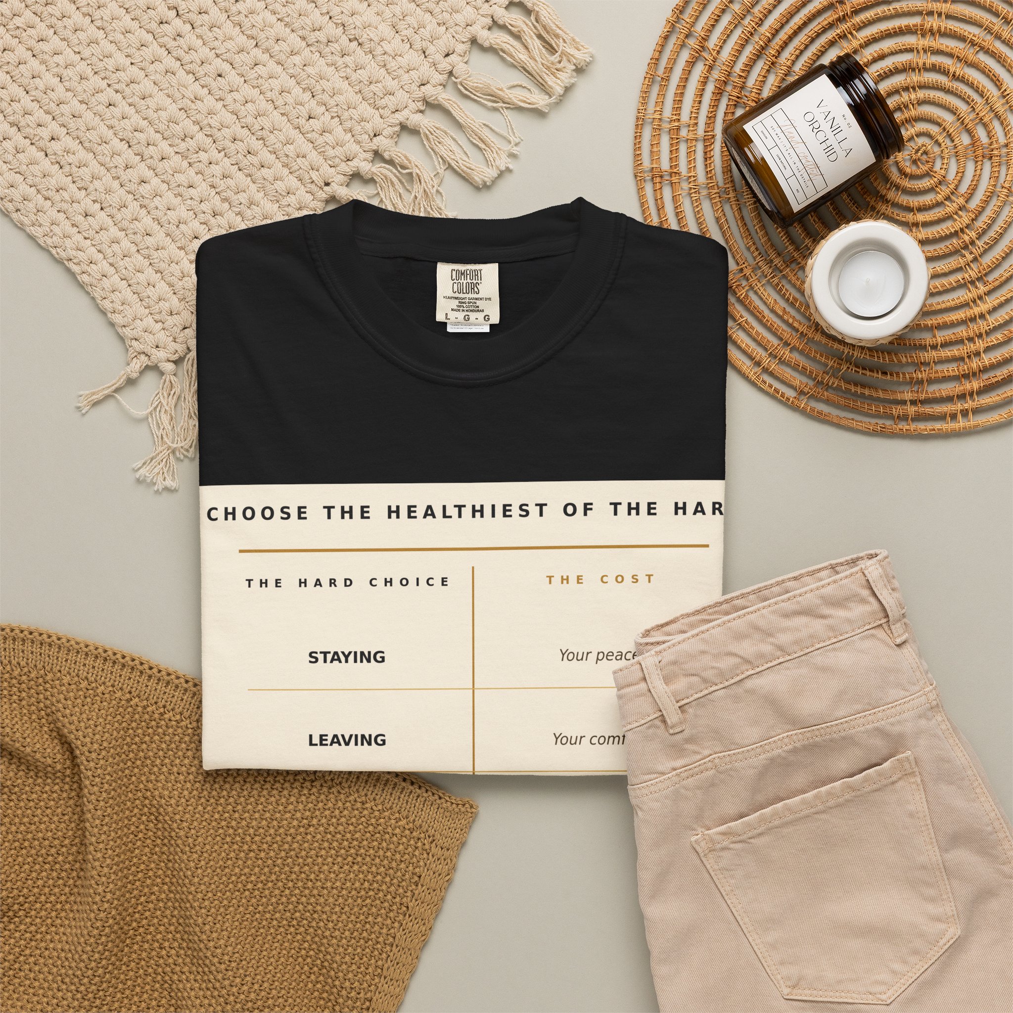 Choose the Healthiest Hard - Two Columns Tee - Image 17