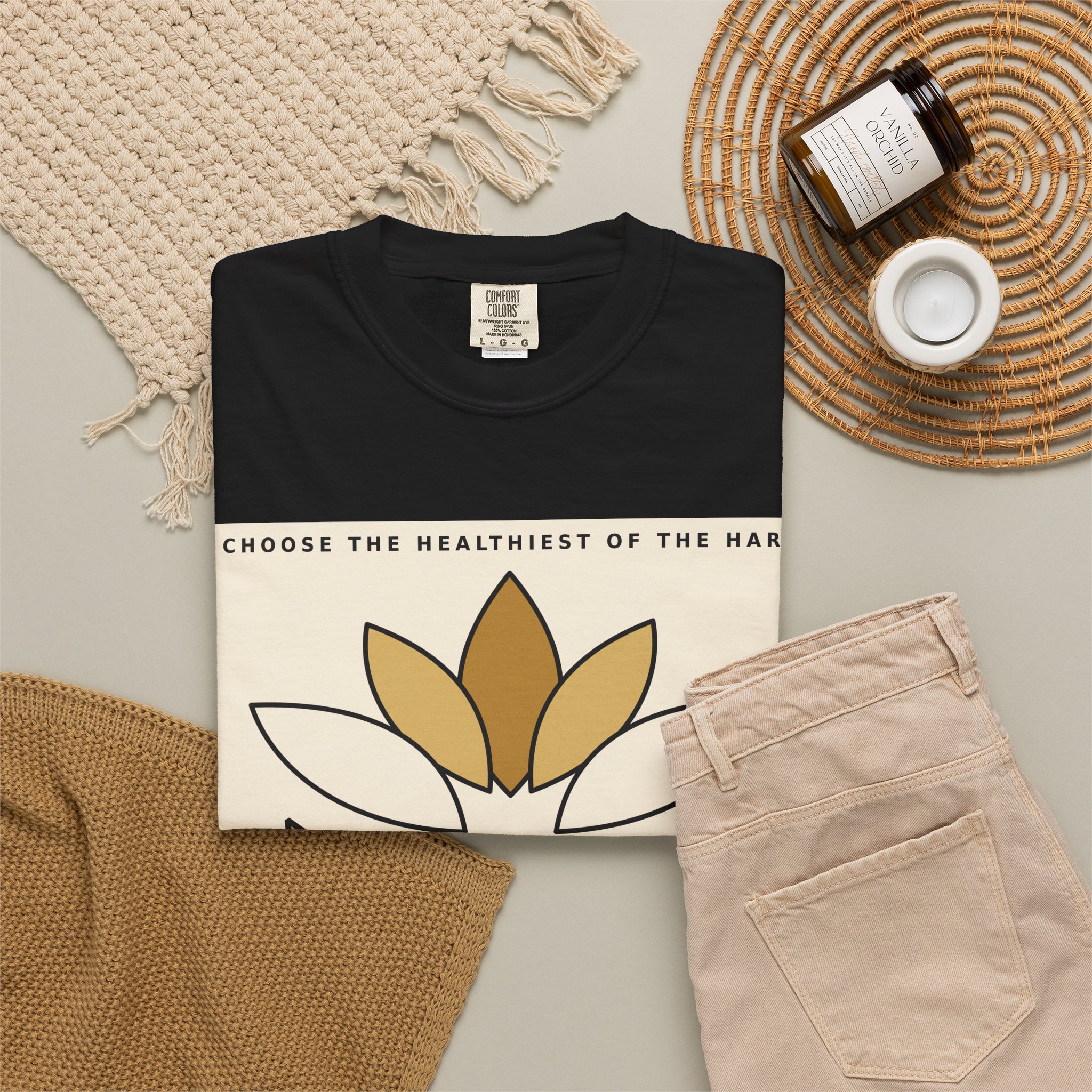 Choose the Healthiest Hard - Lotus Tee - Image 5