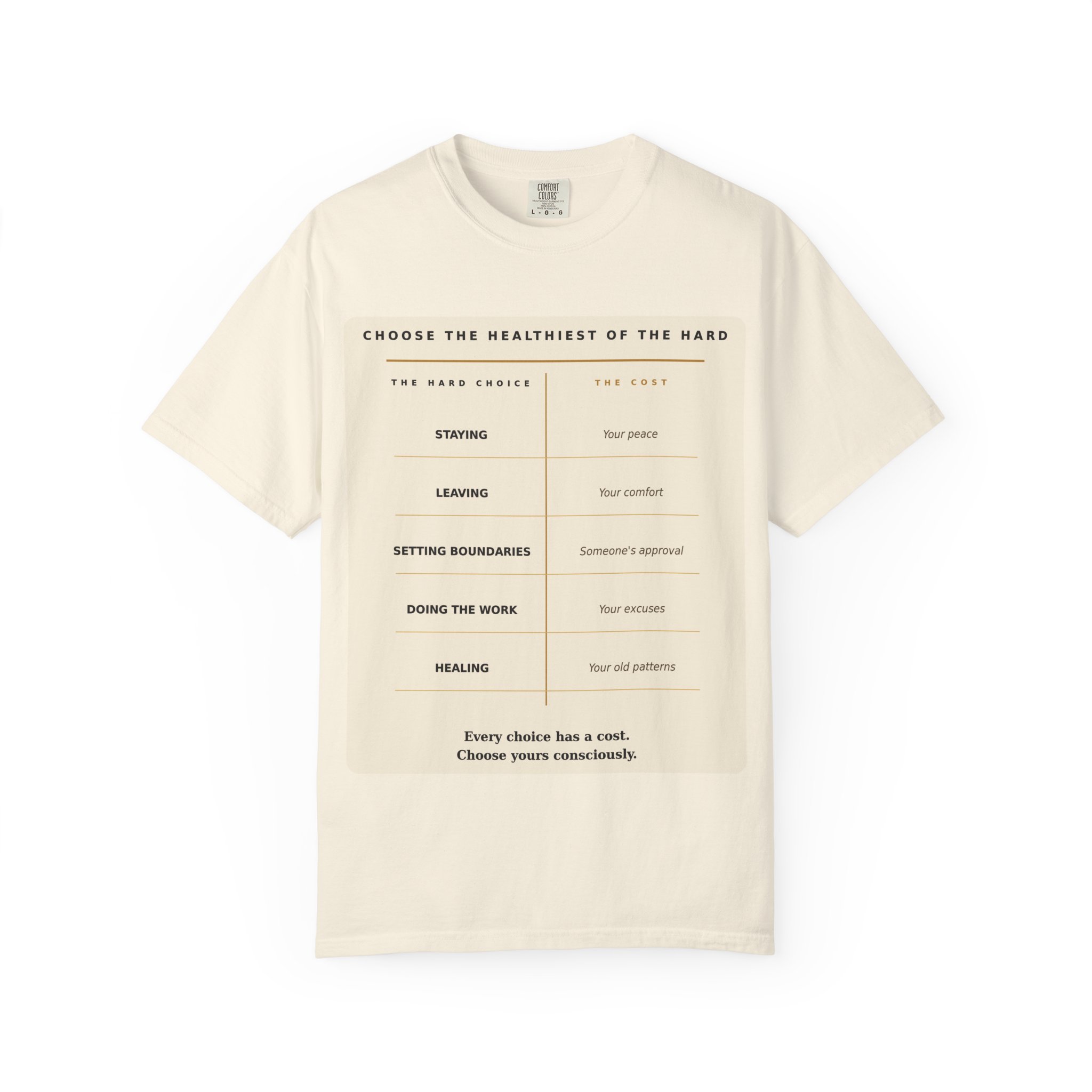 Choose the Healthiest Hard - Two Columns Tee - Image 10