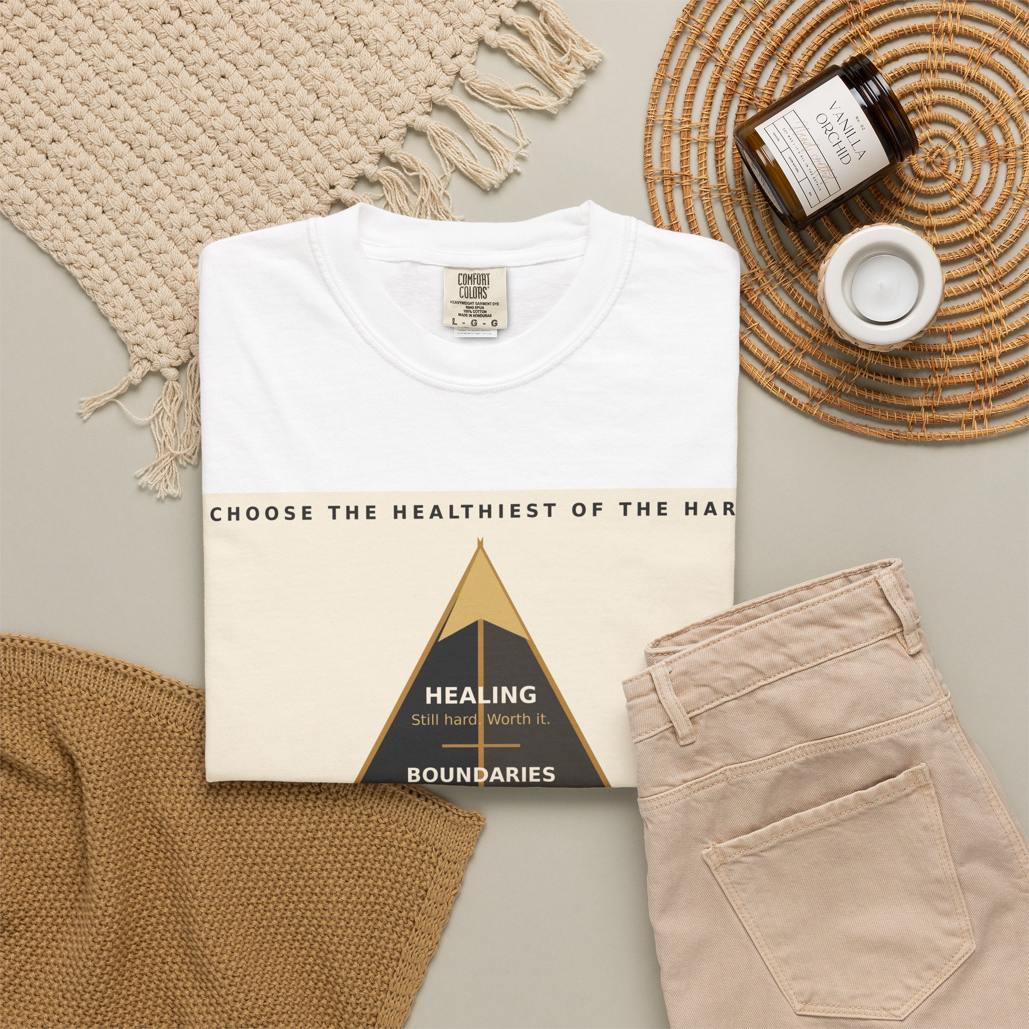 Choose the Healthiest Hard - 3D Pyramid Tee - Image 9