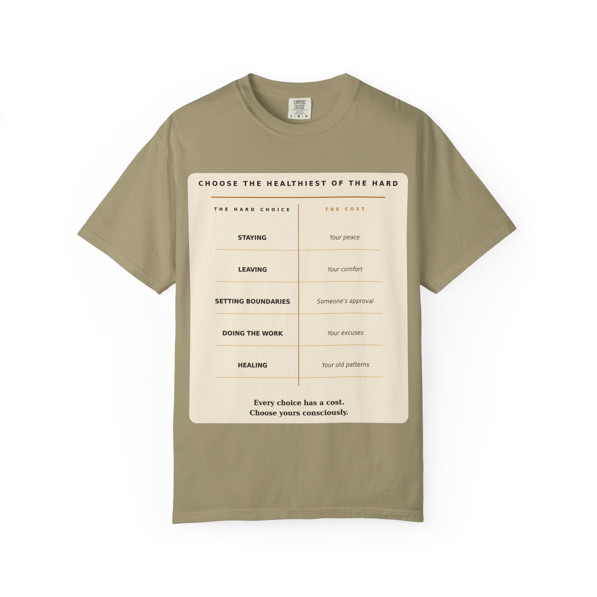 Choose the Healthiest Hard - Two Columns Tee - Image 2