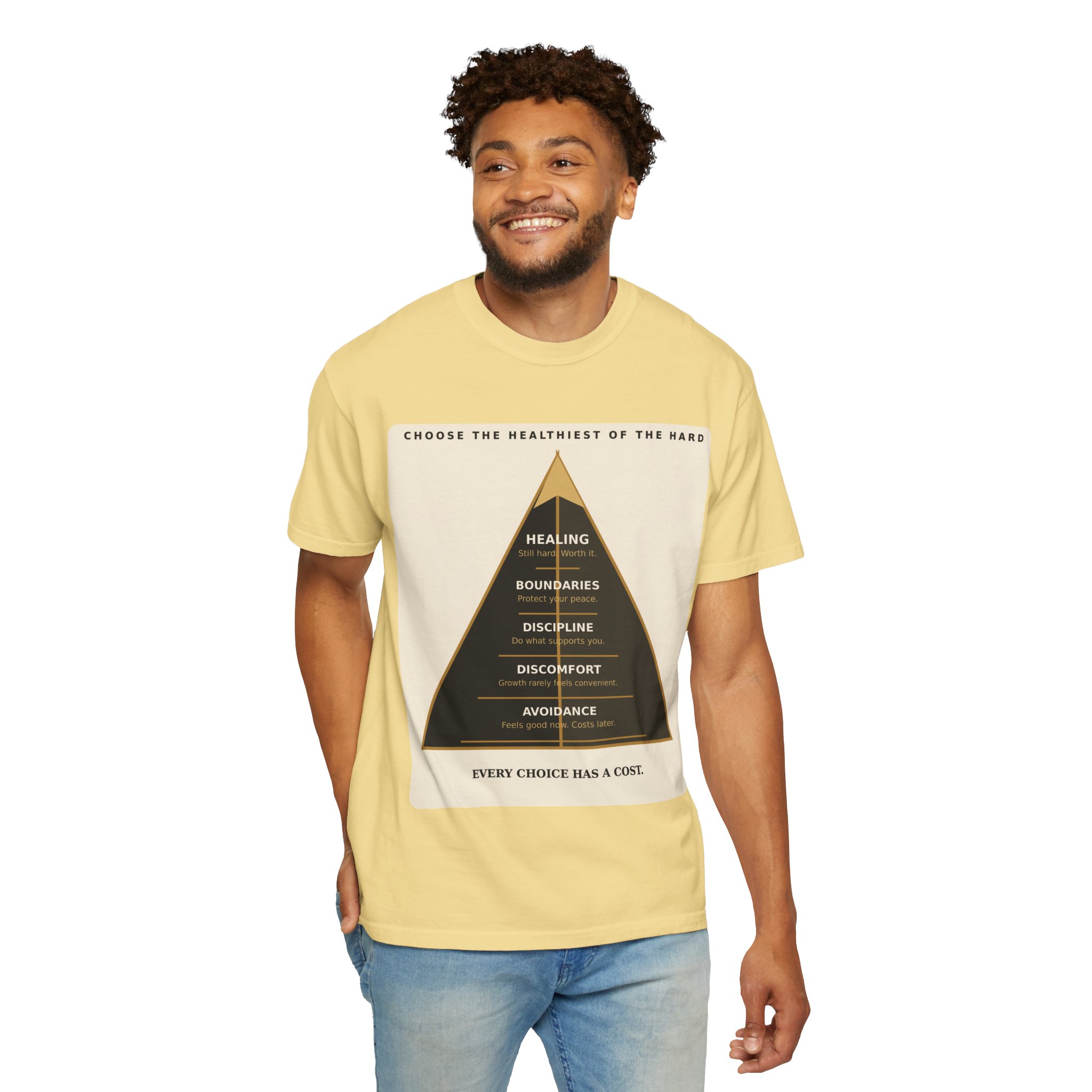 Choose the Healthiest Hard - 3D Pyramid Tee